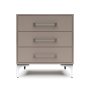 Bam High Gloss Three Drawer Bedside Table - Congo