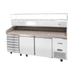 Pizza Prep Counter 2 Door 7 Ambient Drawers Marble Top