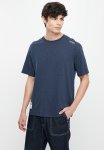 Embroidered Crew Tee - Mood Indigo