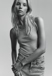 Ribbed Cotton Vest Top - Light Grey Marl