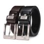 Men's Pin Buckle Genuine Leather Belt 2-PACK 120CM