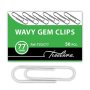 Silver Wavy Gemclips 77MM Pack Of 50 Box Of 10