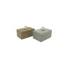 Wooden Diamond Jewelry Box - Gold