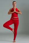 Side Pocket Active Leggings - XL Red