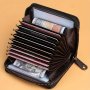 1PC Men's Pu Leather Casual Card Holder Zipper Coin Purse