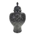Ginger Jar Lattice Black 33X33X60CM