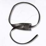 Oblong Pull Through Leather Belt - Black Free