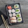 Sushi Box Black Bottom 13X6.5CM