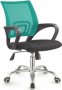 Zippy Netting Back Office Chair With Chrome Base Turquoise & Black