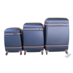 Smte Quality Exo Travel Luggage Set And Smte Tieback 3 Piece Black With Keychain