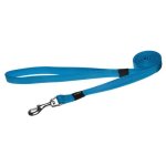 Rogz Utility Medium 16mm Snake Fixed Dog Lead - Turquoise Reflective