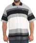 Mens Stripe Golfer - 10XL / Blk/grey