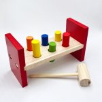 Wood Peg & Hammer Bench