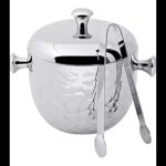 Tiara 3-QUART Apple Ice Bucket Hammered Stainless Steel ALM-809IB3QT