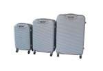 Smte 3-PIECE Travel 28-INCH Luggage Suitcase Set Stylis Silver With Keychain