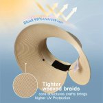 1PC Sweet Fresh Retro Versatile Cool Visor Hat Beach Sun Protection Straw Hat For Casual Leisure Outdoor Travel Supply Sweet Tho