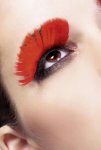 Red Feather Eyelashes