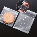 100PCS Reusable & Resealable Clear Cellophane Bags - Durable Opp Plastic For Candy Biscuits Bakery Party Favors & Small Business