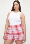 Cotton On Plus Flannel Boyfriend Boxer Short-remmi Check cherry Pop