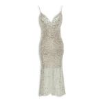 Silver Sequins Trim Detail Dress