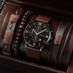 Men's 4PCS Set Casual Nylon Simple Sport Style Watches Ideal Choice For Gifts