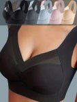 5PCS Contrast Mesh Wireless Bras Comfy & Breathable Push Up Bra Women's Lingerie & Underwear