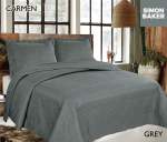 Simon Baker Carmen Quilted Bedspread Grey Various Sizes - King - 270CM X 270CM + 2 Pillowcases 50CM X 70CM + 5CM Grey