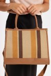 Ladies Canvas Multifunctional Tote Handbag With Shoulder Strap