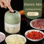 Home Wireless Mini Electric Onion And Garlic Shredder Creative Multi-functional Vegetable And Fruit Cutting Machine Grinder Masher USB Rechargeable Kitchen Blender Food Kitchen Gadgets