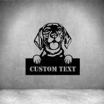 Beagle With Custom Text - 300MM Grey