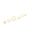 Waterproof Gold Plated Stainless Steel Black Enamel Bamboo Huggie Earrings