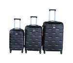 Smte 3-PIECE Travel 27-INCH Luggage Suitcase Set Stylish Black With Keychain