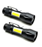MINI Aluminium LED Flashlight USB Rechargeable Built-in Battery