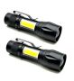 MINI Aluminium LED Flashlight USB Rechargeable Built-in Battery Pack Of 2