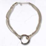 Giant Circle Mesh Necklace - Silver Free