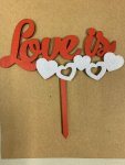 Heart Cake Topper Valentine
