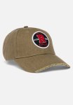 Herringbone Cotton + Broken Part Peak Cap - Dirty Military Green