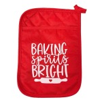 Christmas Baking Bright Oven Gloves Pack Of 2
