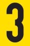 Number 3 Adhesive Sign Tower 55X90MM