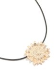 Goldair Gold Sunflower Pendant Cord Necklace