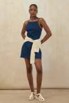 Fitted Denim MINI Dress - 18 Dark Wash