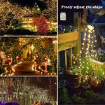 Solac Solar Fairy Lights 32.0METER 300 LED 100LED-12.19METER Outdoor Twinkle Lights With 8 Modes Waterproof Silvery Wire String