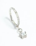 Surgical Steel Cubic Zirconia Micro Clicker Ring