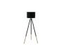 Lamp Floor-wooden Tripod-black Fabric Shade 156CM