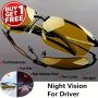 Night Vision Driving Glasses - Buy 1 Get 1 Free - Rectangular Half Frame Design - Suitable For Men And Women - Ac Lens