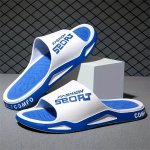 Men's Alphabet Design Fashion Slides Casual Non Slip Slippers Open Toe Shoes For Indoor Outdoor Beach Shower Spring And Summer