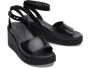 Crocs Brooklyn Ankle Strap Wedges For Women - Thermoplastic Upper - Thermoplastic Lining And Footbed Black/black High Shine 10 M