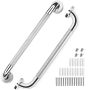2 Pack Grab Bars For Elderly For Wall 16 Inch Fit For Studs Knurled Anti-slip Bathroom Shower Grab Bars For Seniors Safety Handicap Grab Bars For S