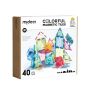 Colourful Magnetic Tiles - Magical Jungle - 40 Transparent Pieces
