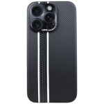 Black & White Striped Phone Case Compatible With Iphone 15 Pro Max- Black